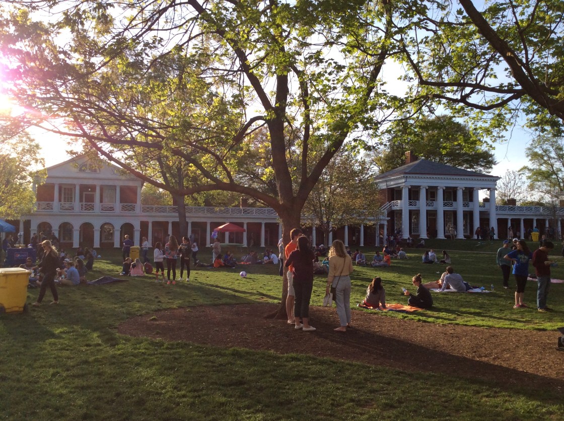 Students attending festivities in The Lawn at the University of Virginia, 2015 Amy Cools.JPG