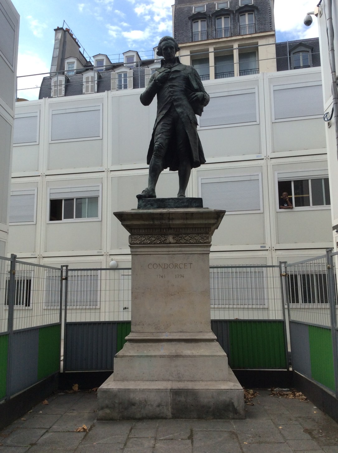 Statue of Condorcet on the Quai de Conti, France, Photo 2015 by Amy Cools