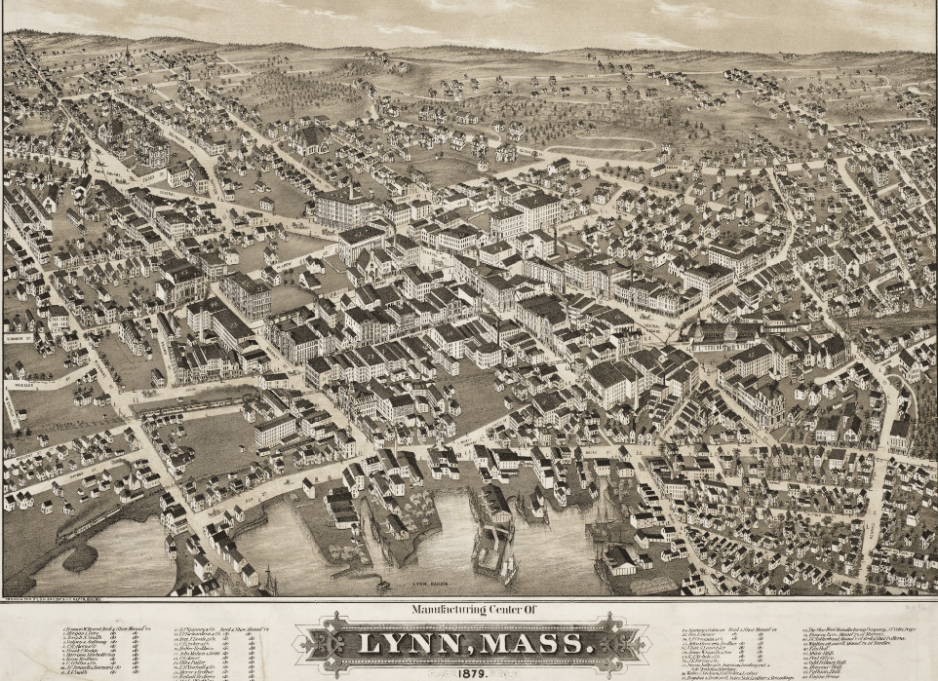 Manufacturing center of Lynn, Mass, by Bailey, O. H. (Oakley Hoopes) & J.C. Hazen Publisher: Bailey, O. H. & J.C. Hazen, 1879 