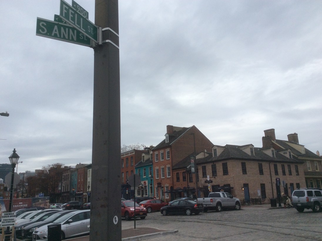 Fell St at Thames and Ann, Fell's Point, Baltimore Md, photo 2016 by Amy Cools