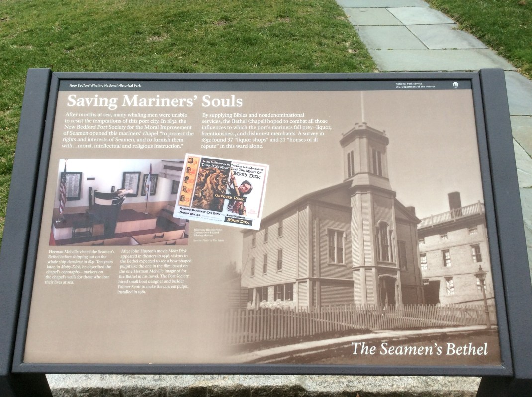 Historical sign for Seaman's Bethel, New Bedford MA
