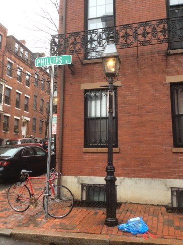 Phillips Street sign, where I begin my Frederick Douglass Boston journey, 2016 Amy Cools