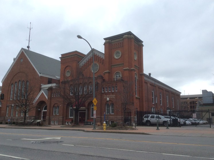 Post house site and old Central Prebyterian, now Hochstein Music School, 2016 by Amy Cools