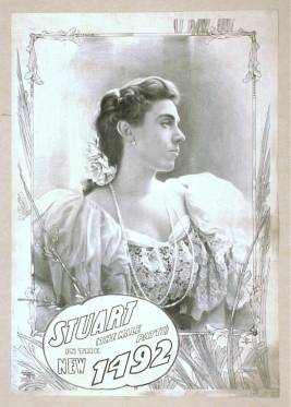 Stuart (the male Patti) in the new 1492, Cin., U.S.A. U.S. Printing Co., c 1898, public domain via Library of Congress