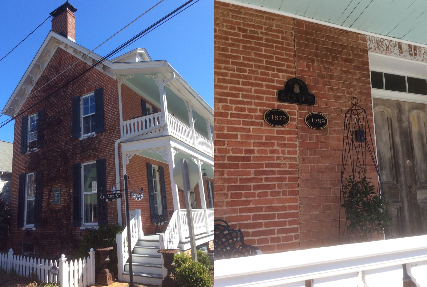 Dodson House, two views, site of 1877 Auld and Douglass reconciliation