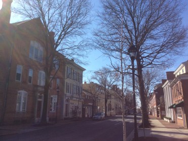 Easton, MD on a bright spring morning in March, photo 2016 by Amy Cools