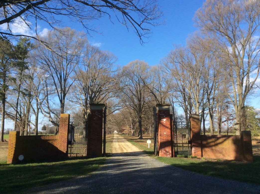 Gateway to Wye House of the former plantation of Colonel Lloyd, Easton MD