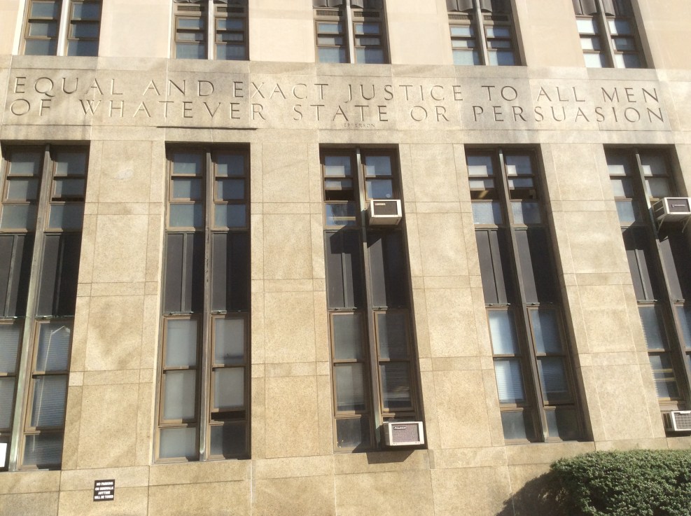 Jefferson quote on the New York City Criminal Courts Building