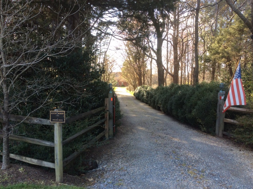 Entrance to Mt. Misery, formerly Edward Covey's farm, St Michaels MD