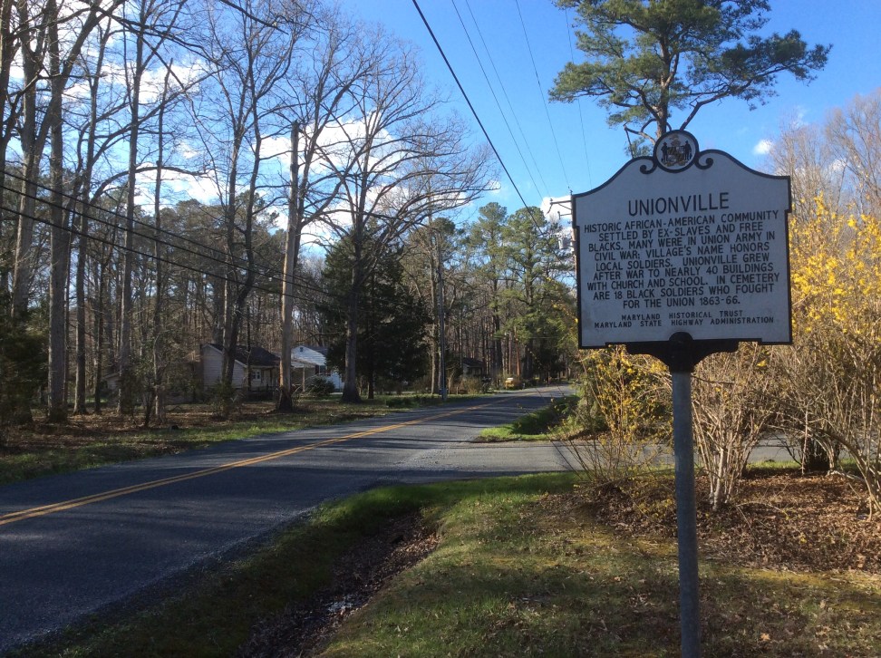 Unionville on Maryland's Eastern Shore, a settlement of black Union army veterans and freed black people
