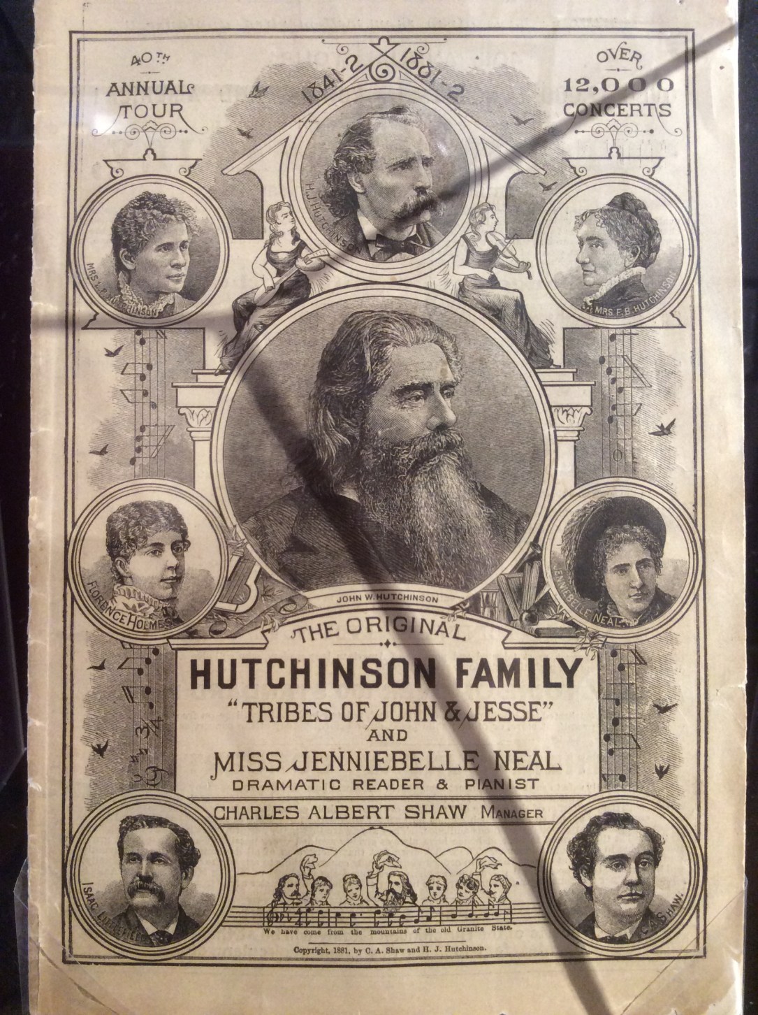 Hutchinson Family Singers Poster, Lynn Museum, 2016 Amy Cools