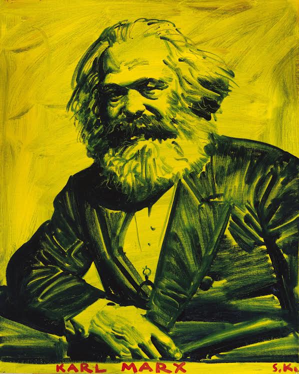 Marx by Sam Kaprielov, 76x61cm, oil on canvas, 2015, image used by permission of the artist