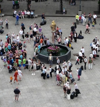 People in a Public Square, cropped, Image Creative Commons CCO Public Domain via Pixabay