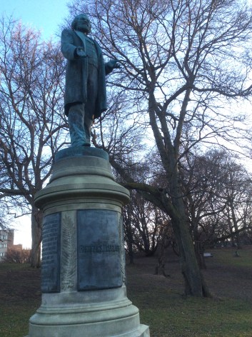 Frederick Douglass Monument Statue in Highland Park, Rochester NY, closer, 2016 Amy Cools