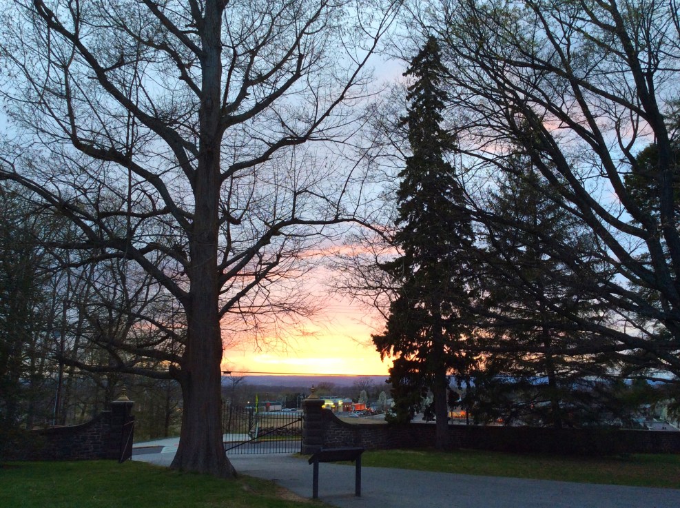 Looking out of the Gettysburg National Cemetery gate, photo 2016 by Amy Cools