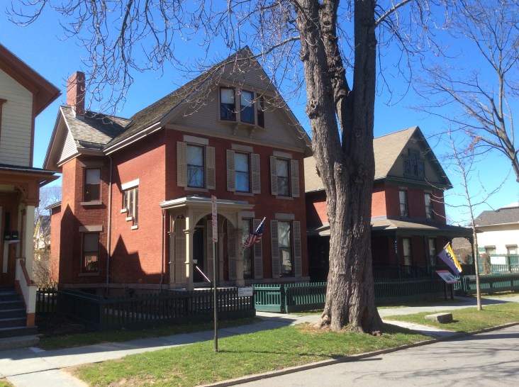 Susan B Anthony House (left) and Museum (right), at 17 Madison, Rochester