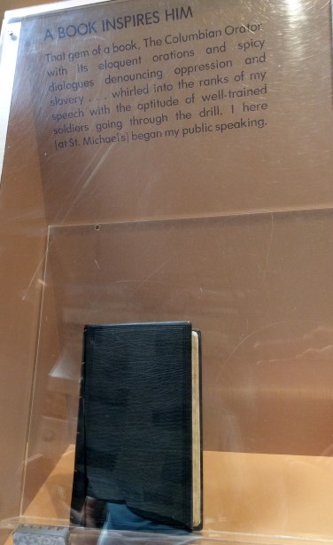 A copy of the Columbian Orator, the first book Frederick Douglass purchased
