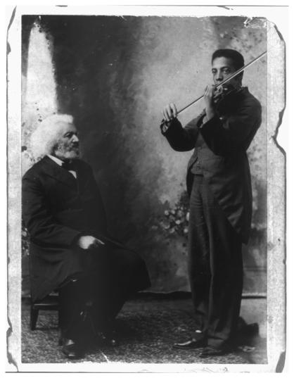 Frederick and Joseph Douglass, from the Library of Congress archives, via the Lion of Anacostia blog