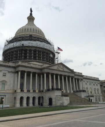 US Capitol Building under repair, Washington DC, photo 2016 by Amy Cools