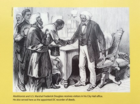 Frederick Douglass as US Recorder of Deeds, Library of Congress image, sign at D.C. Court of Appeals