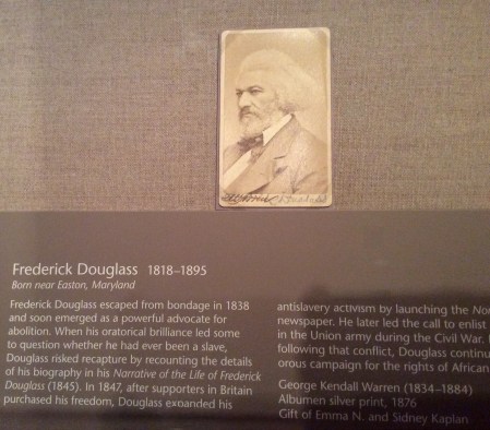 Frederick Douglass photograph, National Portrait Gallery, Washington DC, 2016 by Amy Cools