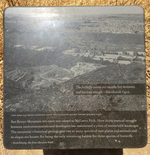 San Bruno Mountain marker 