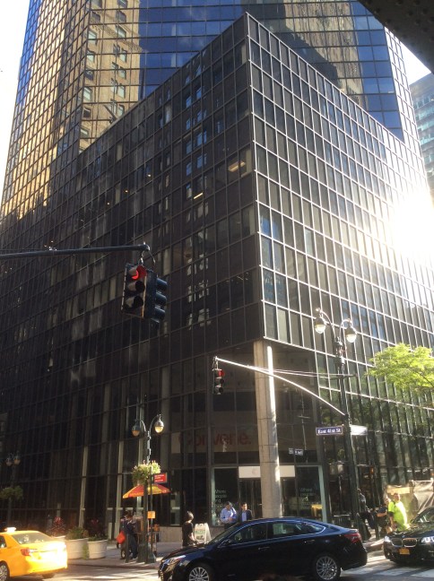 101 Park Ave entrance at former site of Manhattan Eye and Ear Hospital, NYC