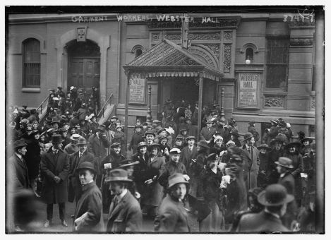 Garment workers, Webster Hall. Bain News Service, P. (ca. 1915) [between and Ca. 1920] [Image] Retrieved from the Library of Congress