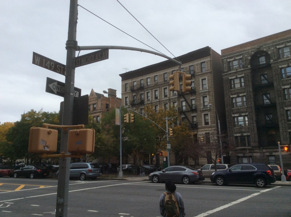 St Nicholas Avenue at 149th, more apartments which date to Sanger's time, NYC, 2016 Amy Cools