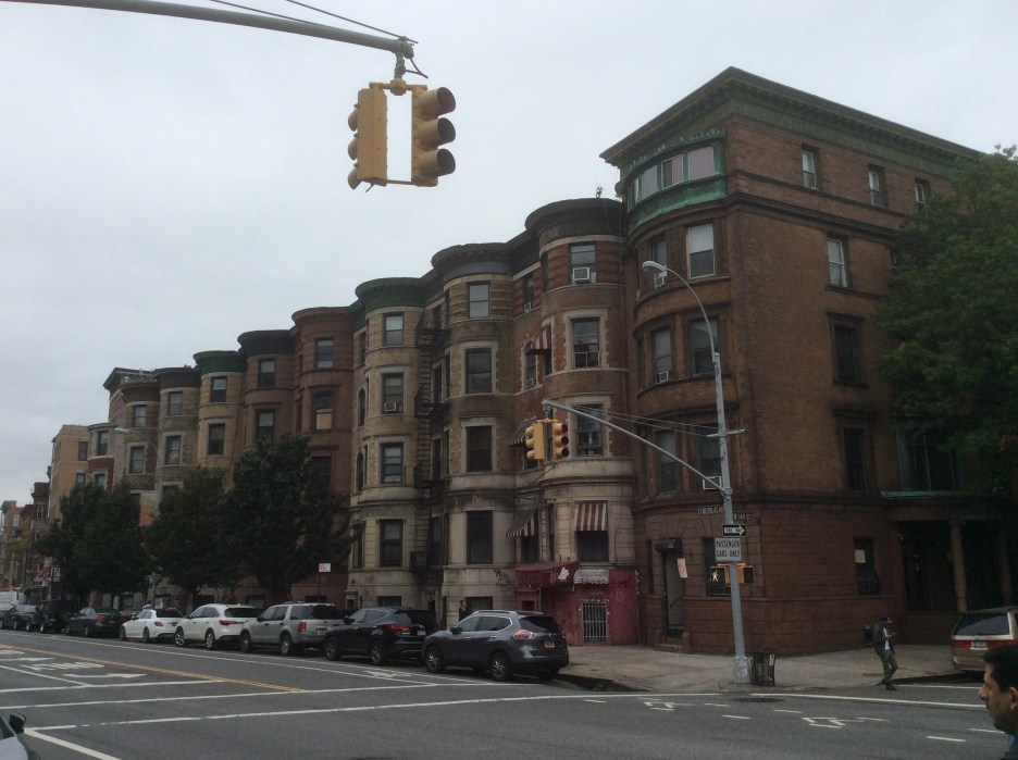 St. Nicholas Avenue at 149th Street, Broadbelt houses built in the late 1800's, NYC, 2016 by Amy Cools
