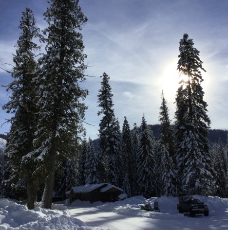A view from Lochsa Lodge, Bitterroot Mountains, January 2017