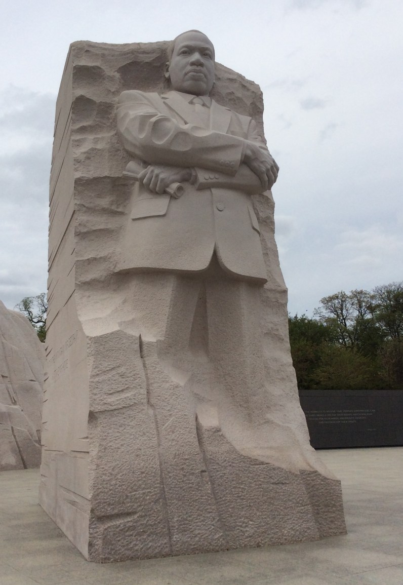 Sculpture of Martin Luther King, Jr on the Mall in Washington D.C., photo 2015 by Amy Cools