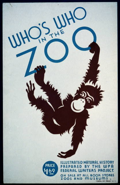 Who's Who in the Zoo Illustrated natural history prepared by the WPA Federal Writers Project, 1937-38, public domain via Library of Congress