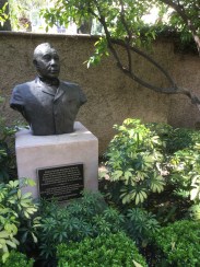 Booker T. Washington Sculpture in the Mission Inn gardens, Riverside, CA, photo by Amy Cools, 2017