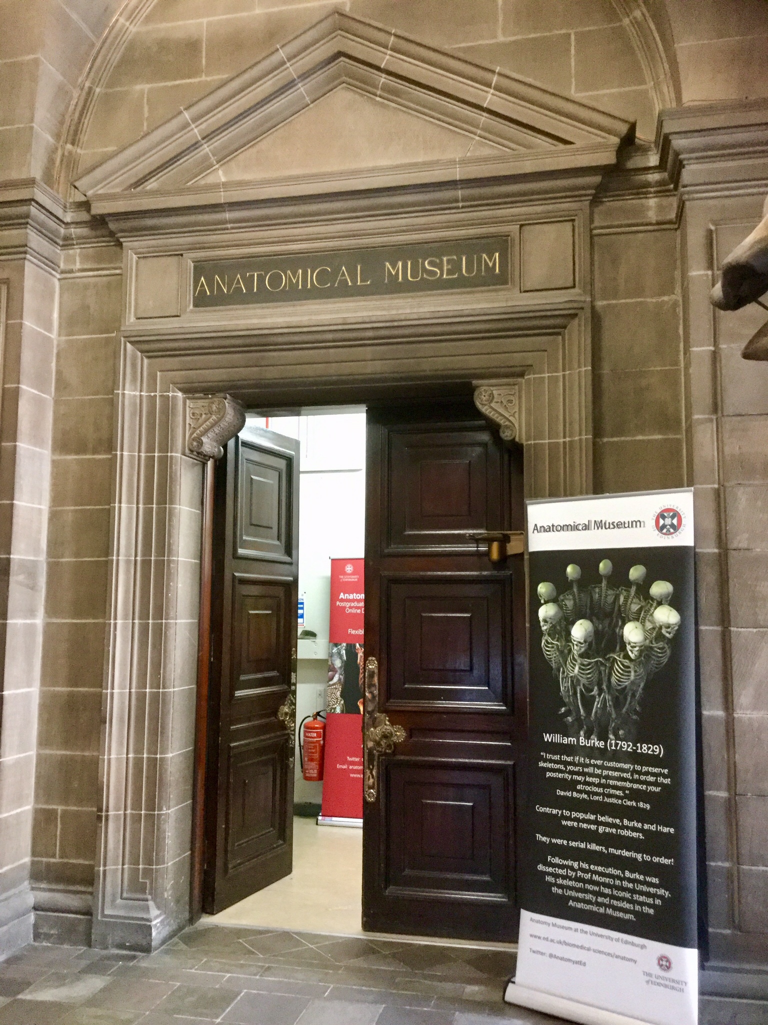 Doorway to the Anatomical Museum, Old Medical School, University of Edinburgh, 2018 Amy Cools